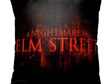 Warner Bros. Nightmare on Elm Street Title Throw Pillow 18x18 Inches For Discount