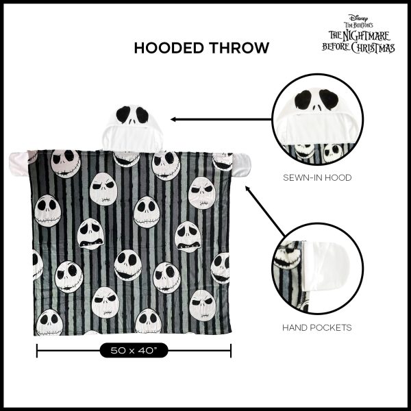 Disney Nightmare Before Christmas Being The King Hooded 3D Sculpted Hood Silk Touch Throw Blanket 40X50 Inches Supply