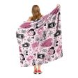 Disney Nightmare Before Christmas Valentines Pattern Silk Touch Throw Blanket 50x60 Inches For Sale