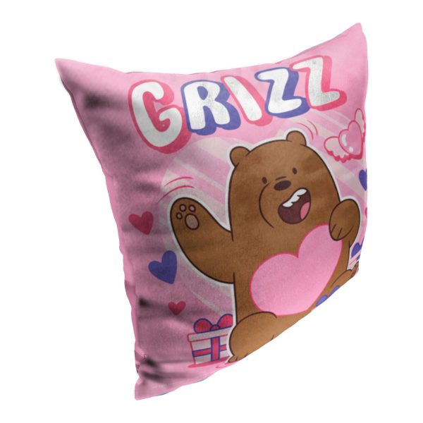 Cartoon Network We Bare Bears Grizz Throw Pillow 18x18 Inches For Sale