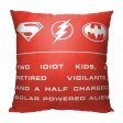 Warner Bros. The Flash Role Call Throw Pillow 18x18 Inches Online Hot Sale