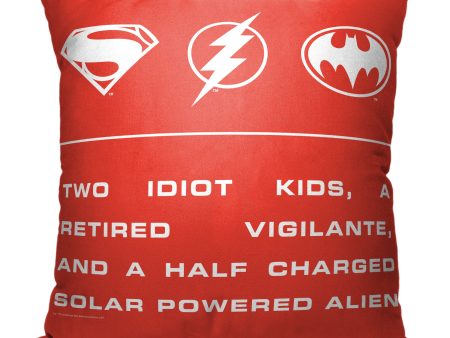 Warner Bros. The Flash Role Call Throw Pillow 18x18 Inches Online Hot Sale