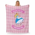 Disney Alice in Wonderland Personalized Falling For You Silk Touch Throw Blanket 50x60 Inches For Sale