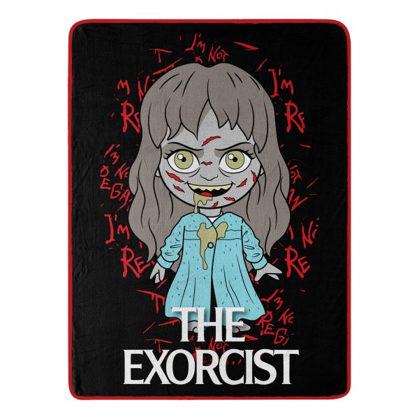 Warner Bros. The Exorcist Lovely Day Micro Raschel Throw Blanket 46x60 Inches For Sale