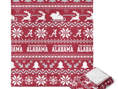 Alabama Crimson Tide NCAA Xmas Time Silk Touch Throw Blanket 50X60 Inches Cheap