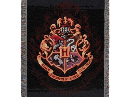 Warner Bros. Harry Potter Hogwarts Décor Woven Tapestry Throw Blanket 48x60 Inches Discount