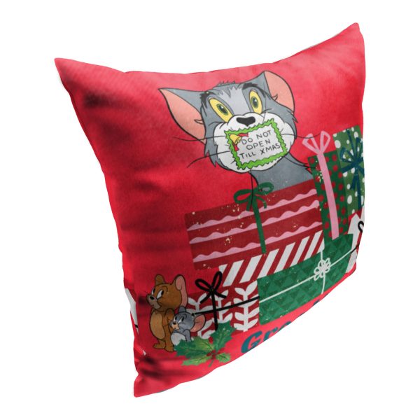 Warner Bros. Tom And Jerry Silenced Till Christmas Throw Pillow 18x18 Inches Discount