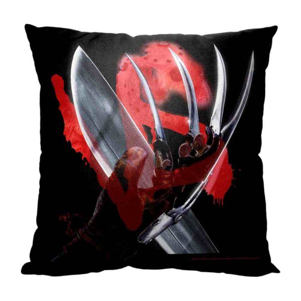 Warner Bros. Nightmare on Elm Street Brandish Your Weapons Throw Pillow 18x18 Inches Sale