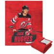 Devils Jack Hughes NHL Silk Touch Sherpa Throw Blanket 50X60 Inches Discount