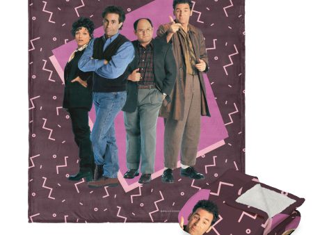 Warner Bros. Seinfeld The Gang Silk Touch Sherpa Throw Blanket 50x60 Inches For Discount