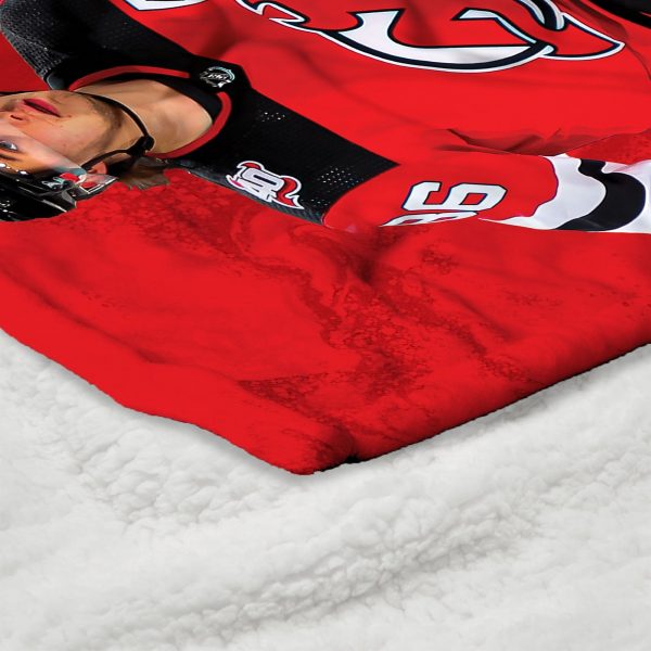 Devils Jack Hughes NHL Silk Touch Sherpa Throw Blanket 50X60 Inches Discount