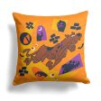 Warner Bros. Scooby-Doo Running Through Haunted Halls Throw Pillow 18x18 Inches For Cheap