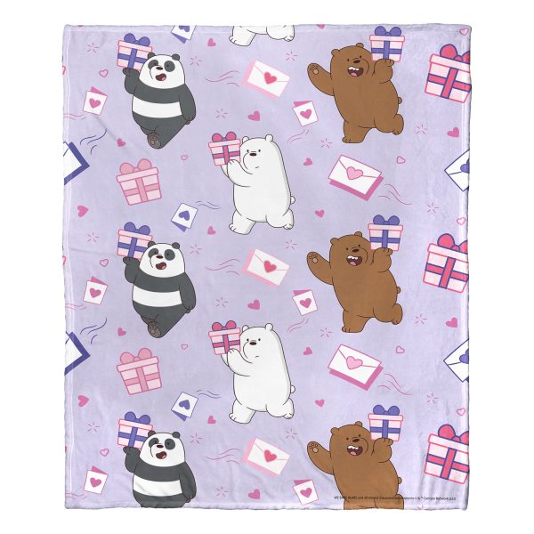 Cartoon Network We Bare Bears Love Letters Silk Touch Throw Blanket 50x60 Inches Discount