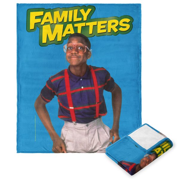 Warner Bros. WB 100 Here s Urkel Silk Touch Throw Blanket 50x60 Inches on Sale