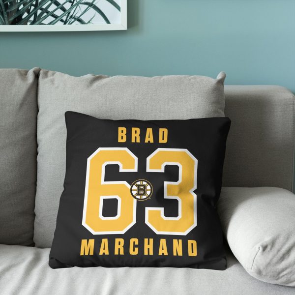 Boston Bruins Brad Marchand NHL Throw Pillow 18X18 Inches Fashion