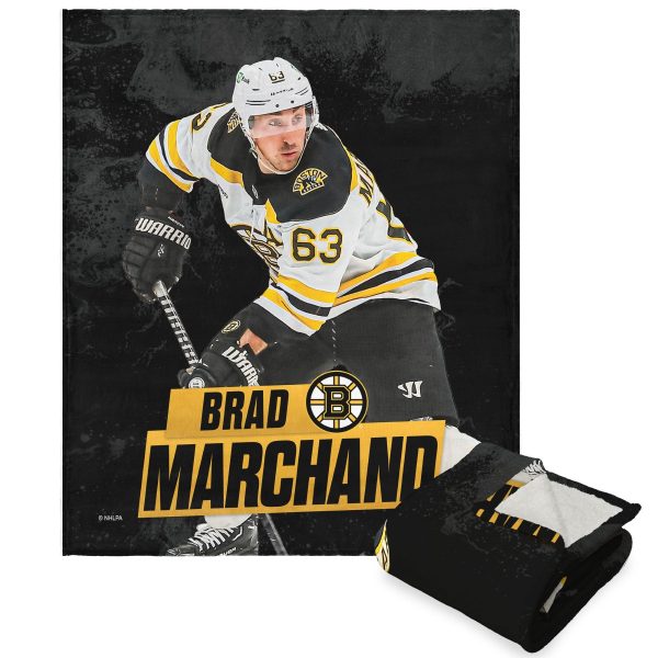 Boston Bruins Brad Marchand NHL Silk Touch Sherpa Throw Blanket 50X60 Inches Online Hot Sale