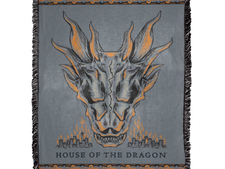 Warner Bros. House of the Dragon Power Of The Dragon Jacquard Throw Blanket 46x60 Inches Cheap