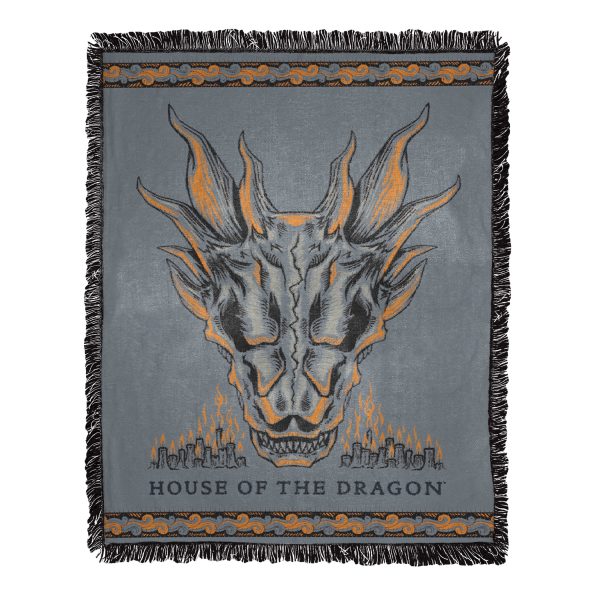 Warner Bros. House of the Dragon Power Of The Dragon Jacquard Throw Blanket 46x60 Inches Cheap