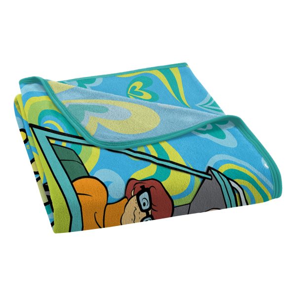 Warner Bros. Scooby-Doo Groovy Baby Micro Raschel Throw Blanket 46x60 Inches For Discount