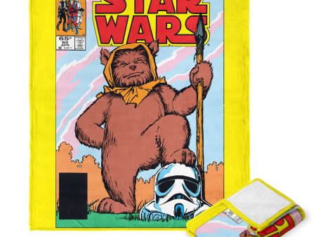 Disney Star Wars Classic Comic Books Ewok Silk Touch Throw Blanket 40X50 Inches Online now