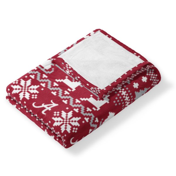 Alabama Crimson Tide NCAA Xmas Time Silk Touch Throw Blanket 50X60 Inches Cheap