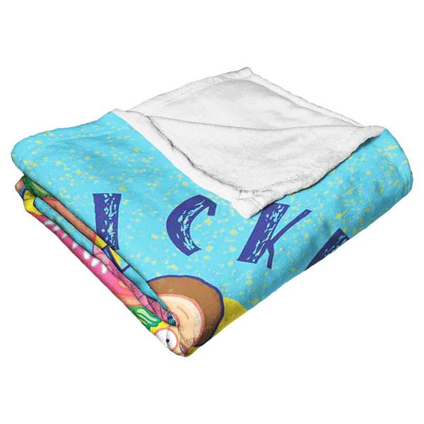 Warner Bros. Rick and Morty Ricklaxation Silk Touch Throw Blanket 50x60 Inches Supply