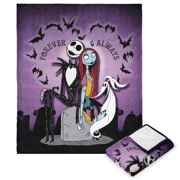 Disney Nightmare Before Christmas Forever and Always Silk Touch Throw Blanket 50x60 Inches Online Hot Sale