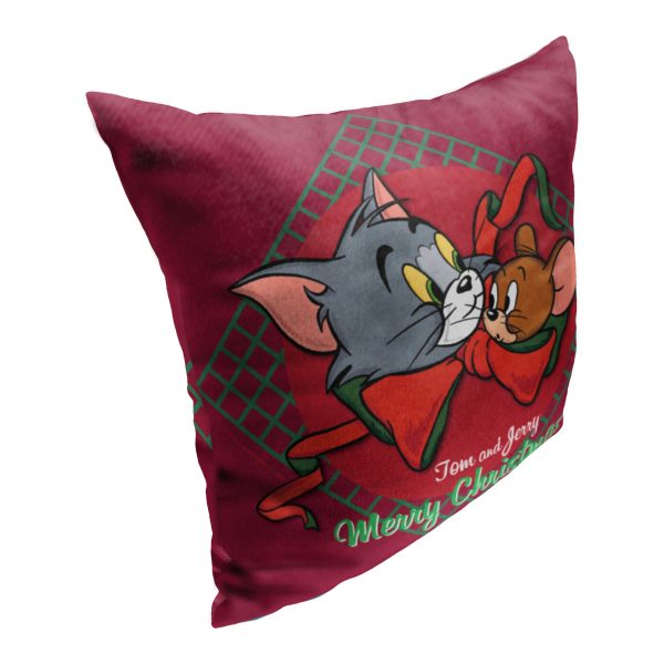 Warner Bros. Tom And Jerry Merry Tom And Jerry Throw Pillow 18x18 Inches Fashion