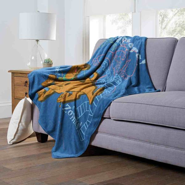 Warner Bros. Scooby-Doo Monsters Oh My Silk Touch Throw Blanket 50x60 Inches For Sale