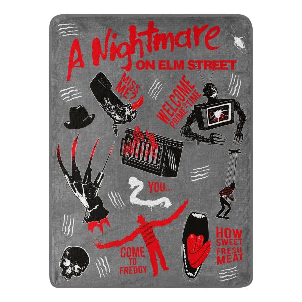 Warner Bros. Nightmare on Elm Street Come To Freddy Micro Raschel Throw Blanket 46x60 Inches Fashion