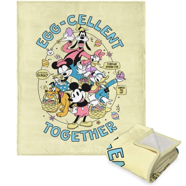 Disney Mickey Mouse Eggcellent Silk Touch Throw Blanket 50x60 Inches Online Hot Sale