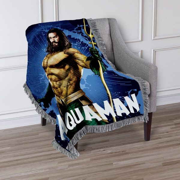 Aquaman Deep Waters Woven Tapestry Throw Blanket 48x60 Inches Cheap