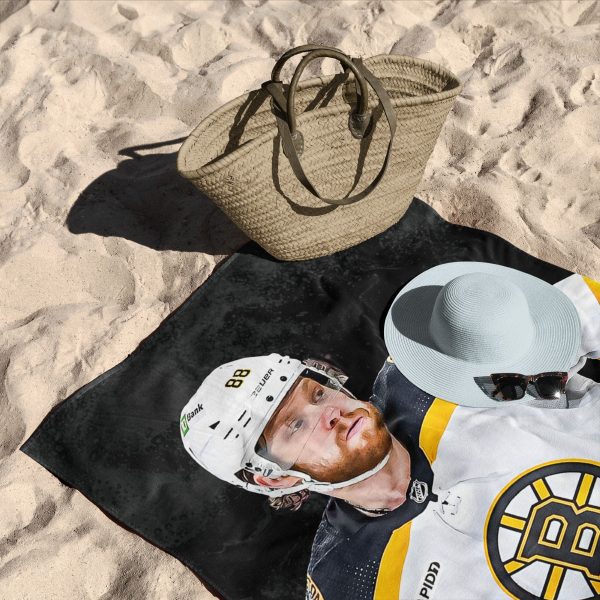 Boston Bruins David Pastrnak NHL Beach Towel 30X60 Inches Online