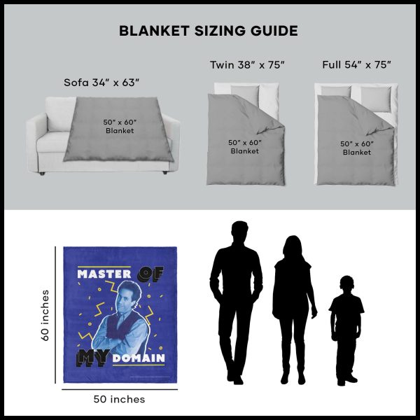 Warner Bros. Seinfeld My Domain Silk Touch Sherpa Throw Blanket 50x60 Inches Supply