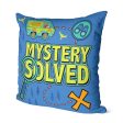 Warner Bros. Scooby-Doo Mystery Solved Map Throw Pillow 18x18 Inches Hot on Sale