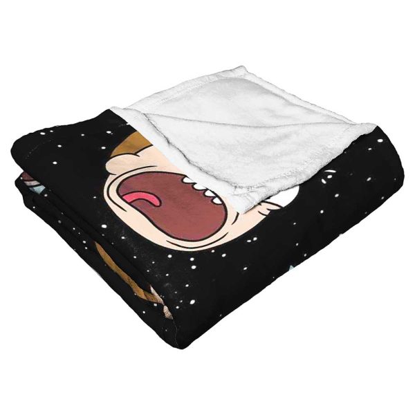 Warner Bros. Rick and Morty Talking Heads Silk Touch Throw Blanket 50x60 Inches Online Hot Sale