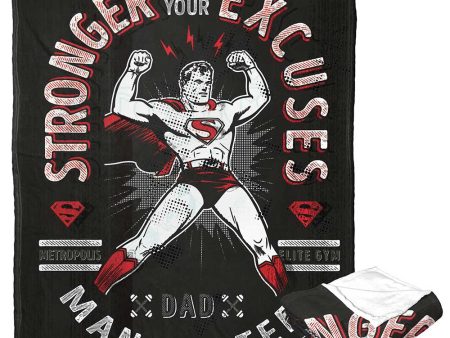 Warner Bros. Superman Stronger Than Excuses Silk Touch Throw Blanket 50x60 Inches on Sale