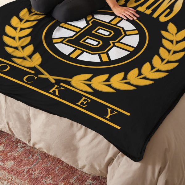 Boston Bruins NHL Plateau Silk Touch Throw Blanket 46X60 Inches For Discount