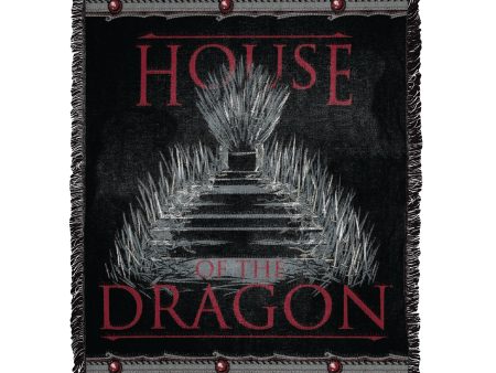 Warner Bros. House of the Dragon Iron Throne Jacquard Throw Blanket 46x60 Inches For Discount