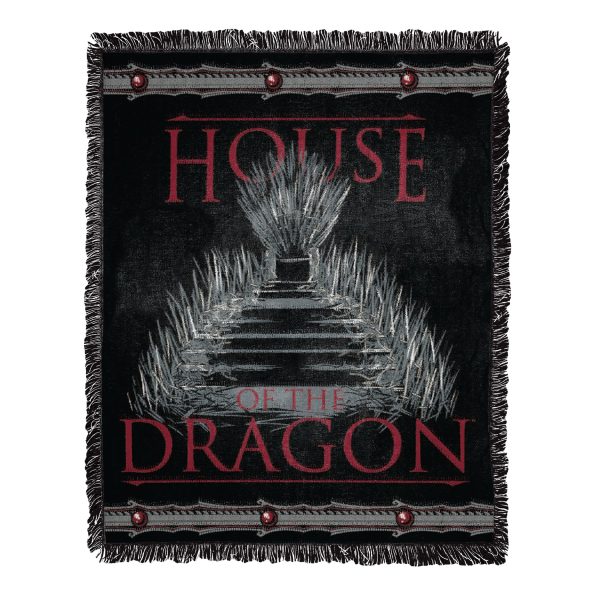 Warner Bros. House of the Dragon Iron Throne Jacquard Throw Blanket 46x60 Inches For Discount