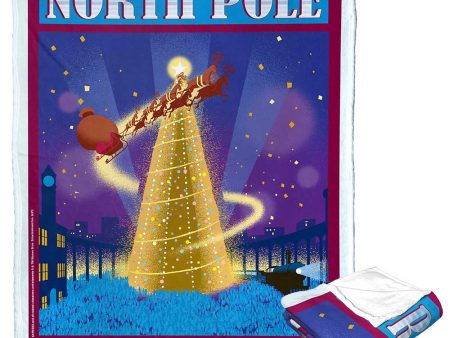 Warner Bros. Polar Express The North Pole Silk Touch Throw Blanket 50x60 Inches Online now