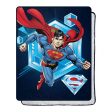 Warner Bros. Superman Superman To The Rescue Silk Sherpa Baby Blanket 40x50 Inches Cheap