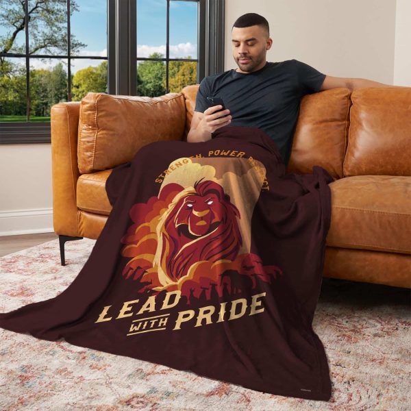 Disney Lion King Lead With Pride Silk Touch Throw Blanket 50x60 Inches Hot on Sale