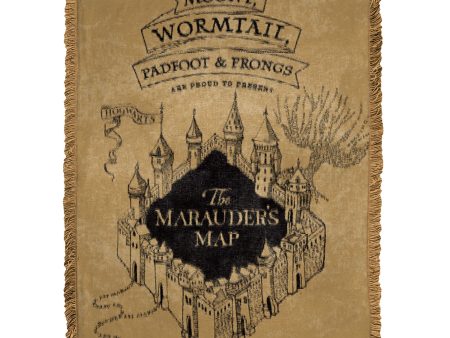 Warner Bros. Harry Potter Marauder s Map Jacquard Throw Blanket 46x60 Inches Online Sale