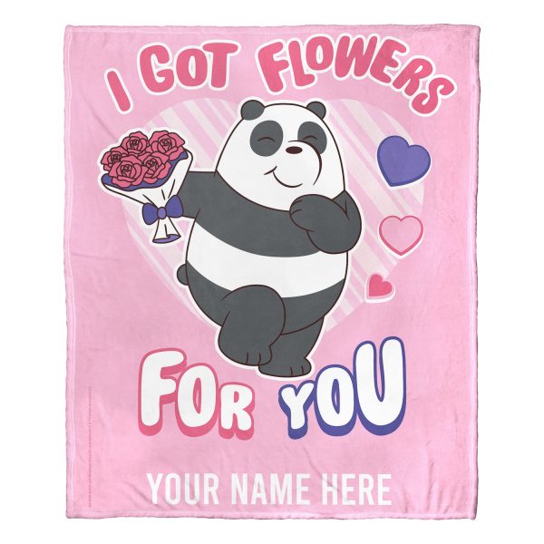 Cartoon Network We Bare Bears Got You Flowers Personalized Silk Touch Throw Blanket 50x60 Inches Online