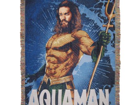 Aquaman Deep Waters Woven Tapestry Throw Blanket 48x60 Inches Cheap