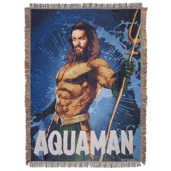 Aquaman Deep Waters Woven Tapestry Throw Blanket 48x60 Inches Cheap