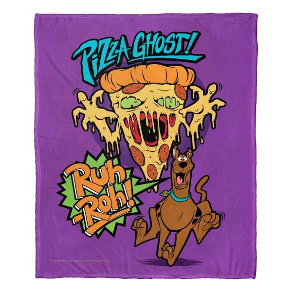 Warner Bros. Scooby-Doo Pizza Ghost Silk Touch Throw Blanket 50x60 Inches Discount