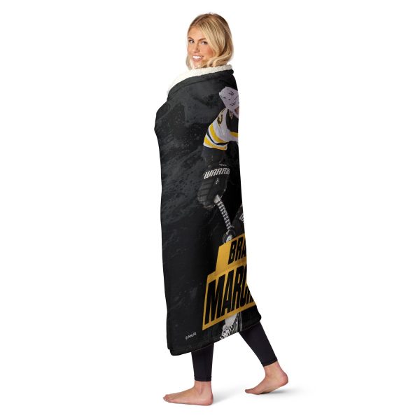 Boston Bruins Brad Marchand NHL Silk Touch Sherpa Throw Blanket 50X60 Inches Online Hot Sale