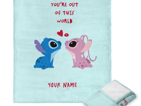 Disney Lilo and Stitch This World Personalized Silk Touch Throw Blanket 50x60 Inches Online now